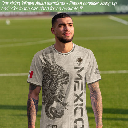Mexico Beige Aztec Eagle Heritage Adult Soccer Jersey