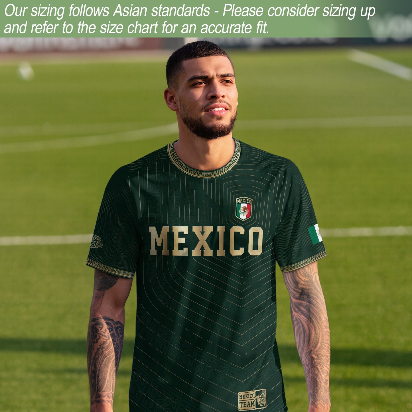 Mexico Green Gold Eagle Heritage Estados Unidos Mexicanos Soccer Jersey