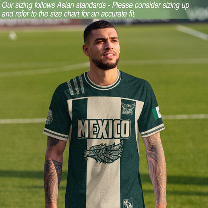 Mexico Green Beige Eagle Heritage Estados Unidos Mexicanos National Soccer Jersey