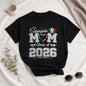 Senior Family 2026 Mexico Flag Shirt - Proud Mexican Graduate Silver Glitter Tee