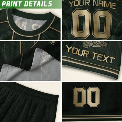 Mexico Soccer Jersey Personalized Name Number Green Aztec Sun Stone Design Kit