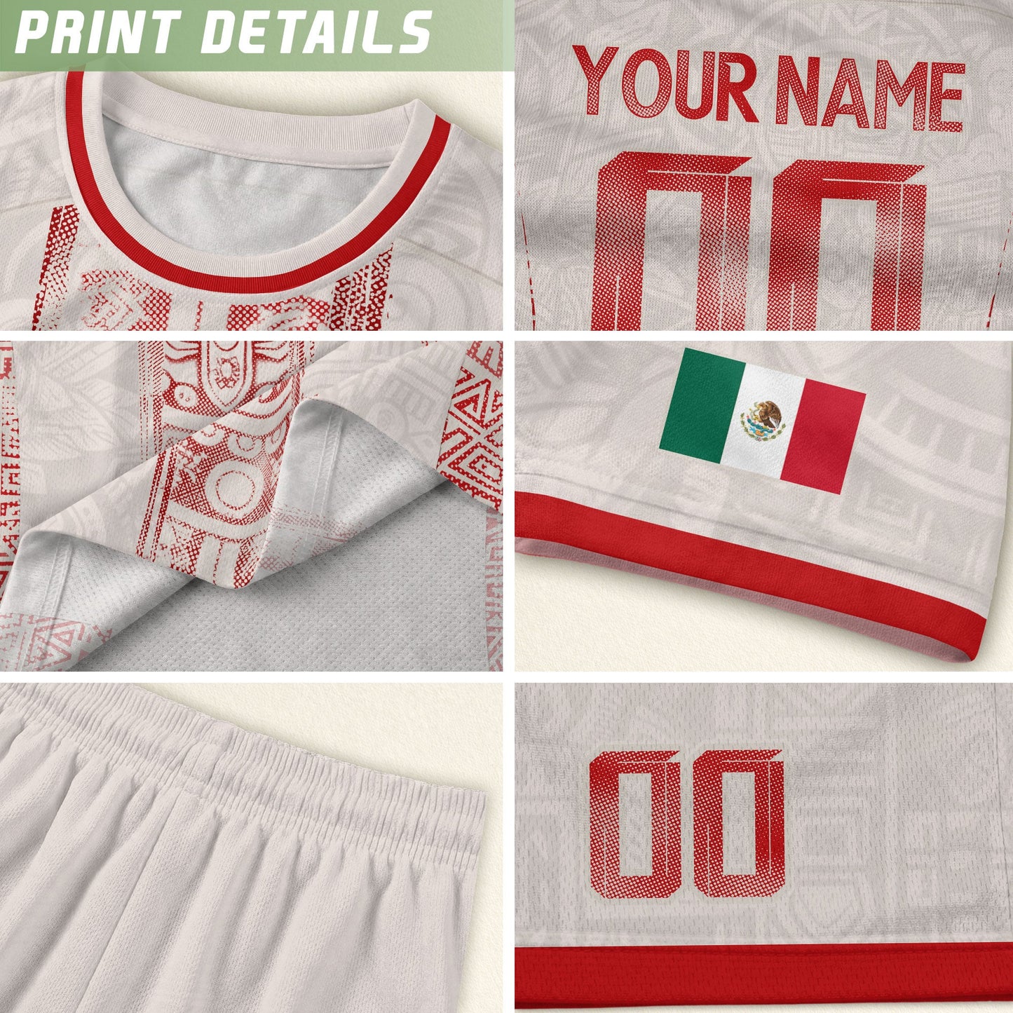 Custom Mexico Soccer Jersey Men Women Beige Mexican Football Jersey Playera De Mexico Jersey De Mexico