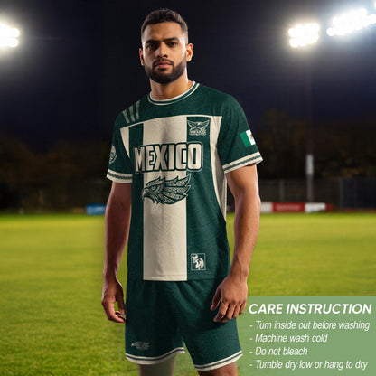 Mexico Green Beige Eagle Heritage Estados Unidos Mexicanos National Soccer Jersey