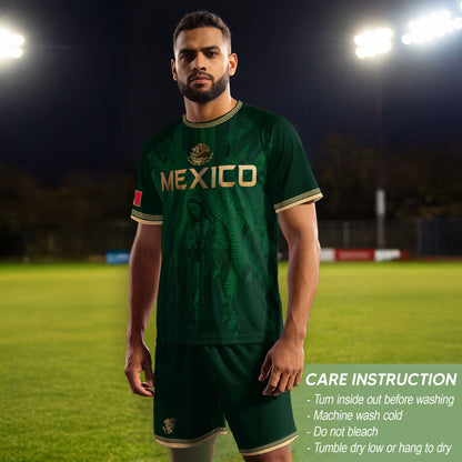Mexico Soccer Jersey Men Green Virgen De Guadalupe Football Shirt Fan Edition