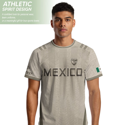 Mexico Soccer Jersey Personalized Team Gear Beige Aztec Warrior Football Top