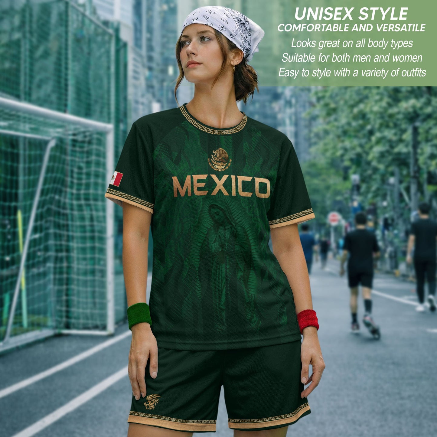 Mexico Soccer Jersey Men Green Virgen De Guadalupe Football Shirt Fan Edition