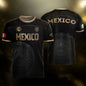 Mexico Black Gold Aztec Calendar Heritage Soccer Jersey