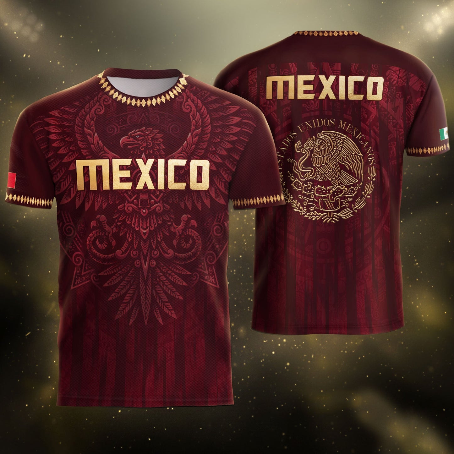 Mexico Soccer Jersey Maroon Aztec Eagle Edition - Premium Mexico National Team Football Shirt