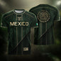 Mexico Soccer Jersey Dark Green Gold Football Shirt Aztec Fan Men Edition Apparel
