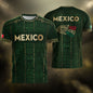 Mexico Soccer Jersey Green Pattern, Stylish Aztec Football Shirt Fans