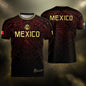 Mexico Football Jersey Maroon Gold Aztec Style – Breathable Shirt for Soccer Fans