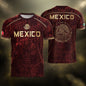 Mexico Football Shirt Maroon Heritage - Aztec Eagle Crest Fan Jersey National Pride