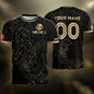 Mexico Soccer Jersey Custom Name - Black & Gold Mexico Map Heritage Football Shirt