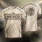 Mexico Soccer Jersey - Beige Vintage Aztec Pattern Heritage Graphic Football Shirt
