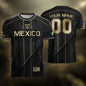 Black Mexico Soccer Jersey Custom Name Number Aztec Warrior Shirt