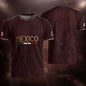 Mexico Football Jersey Maroon Aztec Calendar Soccer Shirt for Mexico Fans