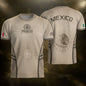 Mexico Soccer Jersey Aztec Eagle Sun Calendar Beige Tan Football Shirt for Fans
