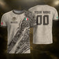 Custom Beige Mexico Soccer Jersey Aztec Eagle Heritage Gold Trim Mexican Football Shirt