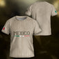 Mexico Soccer Jersey Kid Youth Aztec Calendar Beige Football Shirt Set
