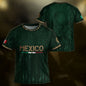 Mexico Soccer Jersey Kid Youth Aztec Calendar Green Football Shirt Tee Gift
