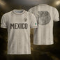 Mexico Soccer Jersey Men White Aztec Pattern Football Shirt Classic Fan Apparel