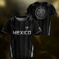 Black Mexico Soccer Jersey Youth Tribal Eagle Football Shirt Premium Sports Top