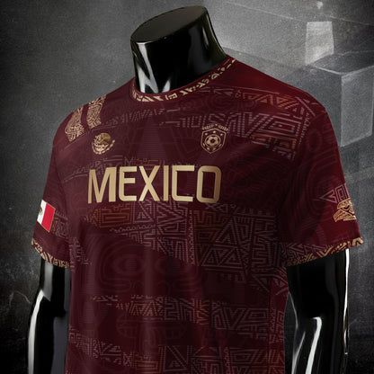Mexico Aztec Heritage Soccer Jersey 3-Pack Bundle – Green Gold + Burgundy Gold Eagle Crest + Black Gold Eagle Crest