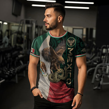 Mexico Flag Eagle Serpent Aztec Heritage National Pride Identity Shirt