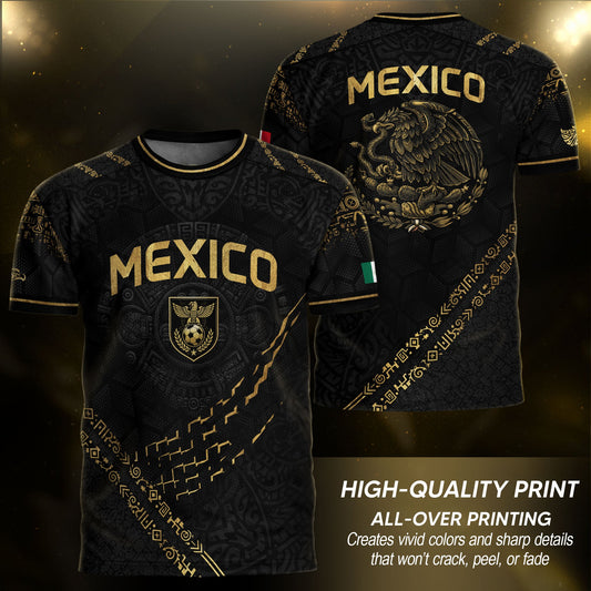 Mexico Cultural Pride Soccer Jersey Black Gold, Legacy Beyond the Game