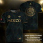 Mexico Heritage Dark Green Gold Vintage Tribal Aztec National Soccer Jersey