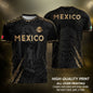 Mexico Heritage Orgullo Mexicano Black Gold Virgin Mary Guadalupe Catholic Soccer Jersey