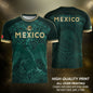 Mexico Heritage Orgullo Mexicano Green Gold Eagle Aztec Calendar Soccer Jersey
