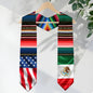 Mexican Heritage Graduation Stole - Aztec Eagle & Pyramid Heritage Sash