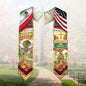 Mexico Class of 2026 Graduation Stole Guadalupe Eagle Cross USA Flag Sash