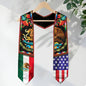 Mexican American Graduation Stole - Eagle Serpent Flag Sash Cultural Pride