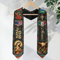 Mexico Graduation Stole Class of 2026 Eagle and Snake Virgin Mary Mexican USA Flag Sash