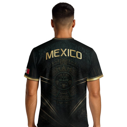 Mexico Heritage Football Jersey Black Gold, Tradition Meets Modern Expression