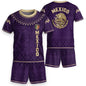 Mexico Soccer Jersey Kids Set Aztec Warrior Purple Gold Mexican Football