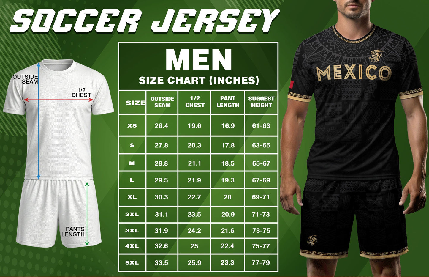 Mexico Coat of Arms Black Gold Ancient Mayan Aztec Symbols Soccer Jersey