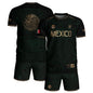 Mexico Heritage Dark Green Gold Vintage Athletic Aztec Calendar Soccer Jersey