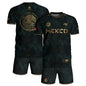 Mexico Heritage Dark Green Gold Vintage Tribal Aztec National Soccer Jersey