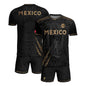 Mexico Heritage Orgullo Mexicano Black Gold Virgin Mary Guadalupe Catholic Soccer Jersey