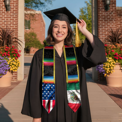 Mexican Graduation Sash 2026, Mexico Stole for Graduate Ceremony