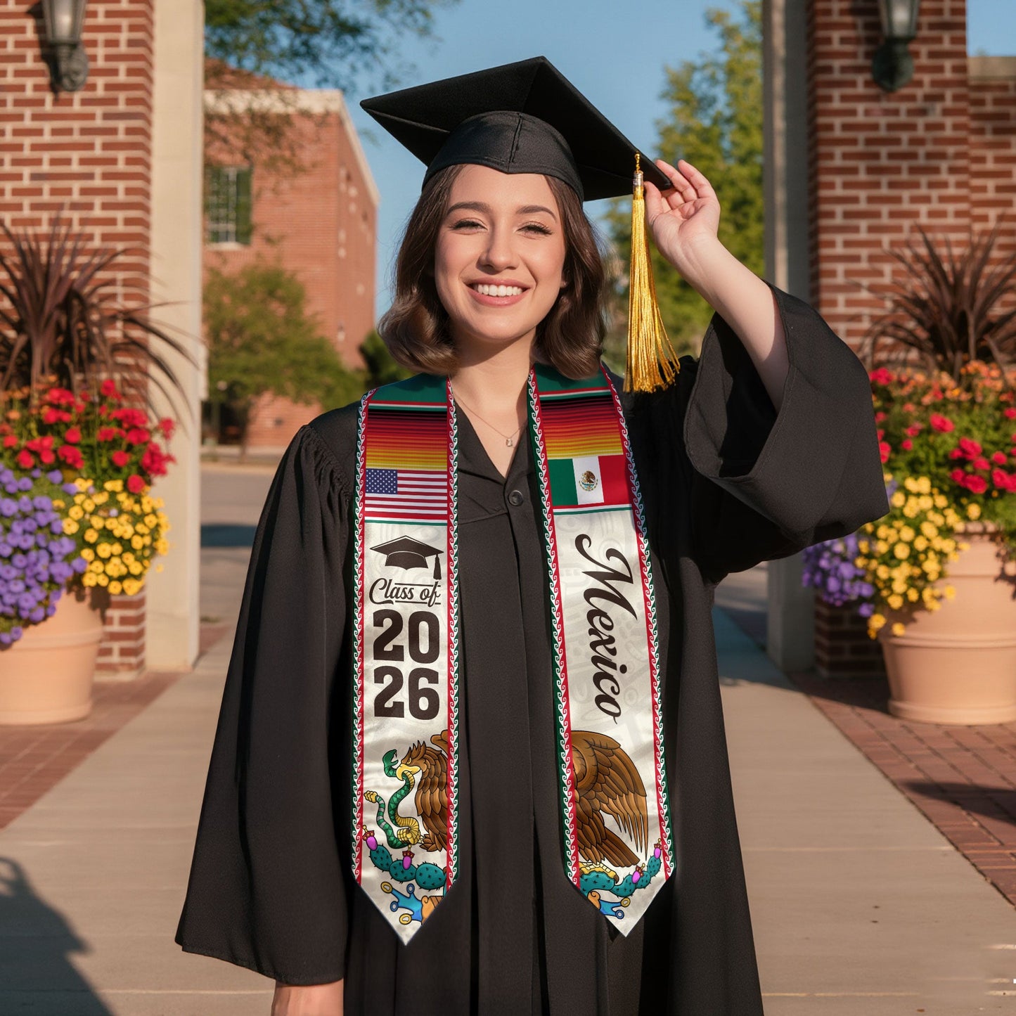 Mexican Sash Stole Mexico 2026, Class of 2026 Senior Stole
