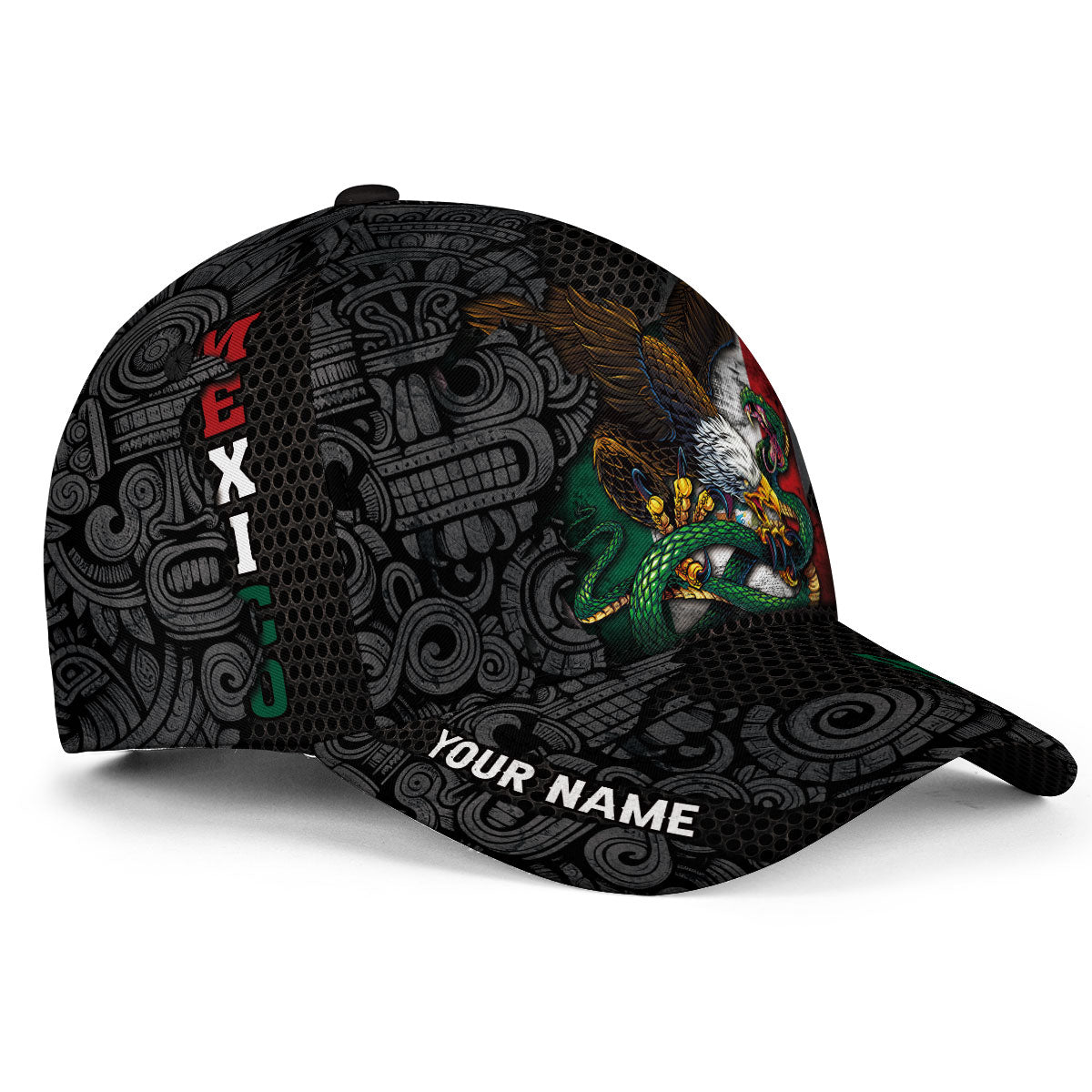 Mexico Aztec Heritage Hat 2-Pack Bundle – Flag Eagle Serpent + Flag Eagle Calendar Pride Roots