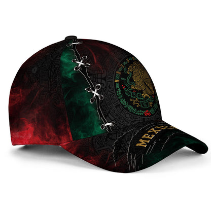 Mexico Aztec Heritage Hat 2-Pack Bundle – Flag Eagle Serpent + Flag Eagle Calendar Pride Roots