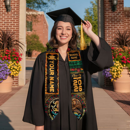 Mexico Aztec Graduate Stole 2026, Custom Mexican Graduation Sash Premium Quality
