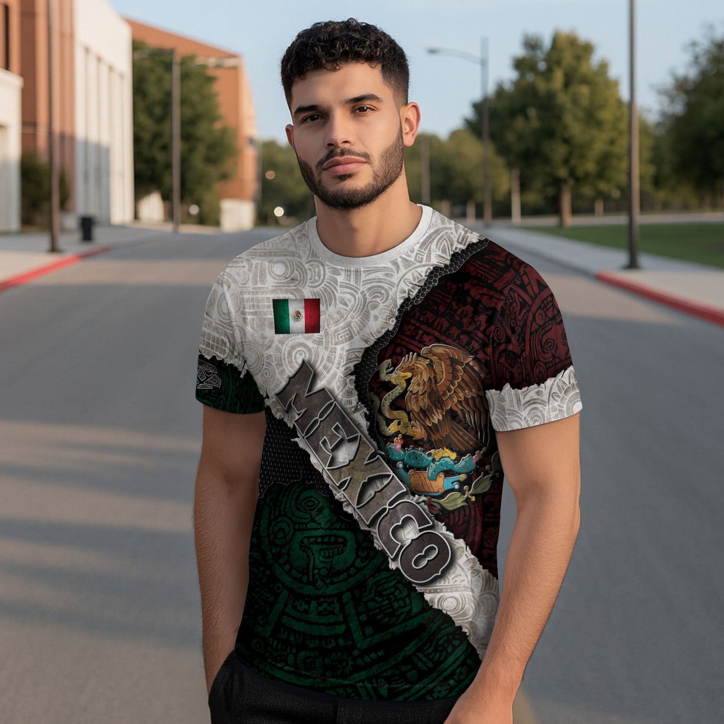 Mexico Flag Aztec Eagle Heritage Pride Warrior Legacy Shirt