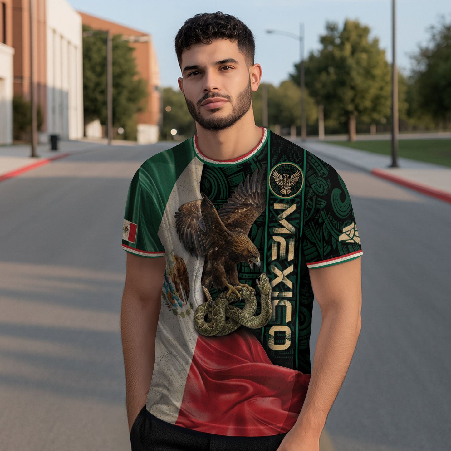 Mexico Flag Eagle Serpent Aztec Heritage National Pride Identity Shirt
