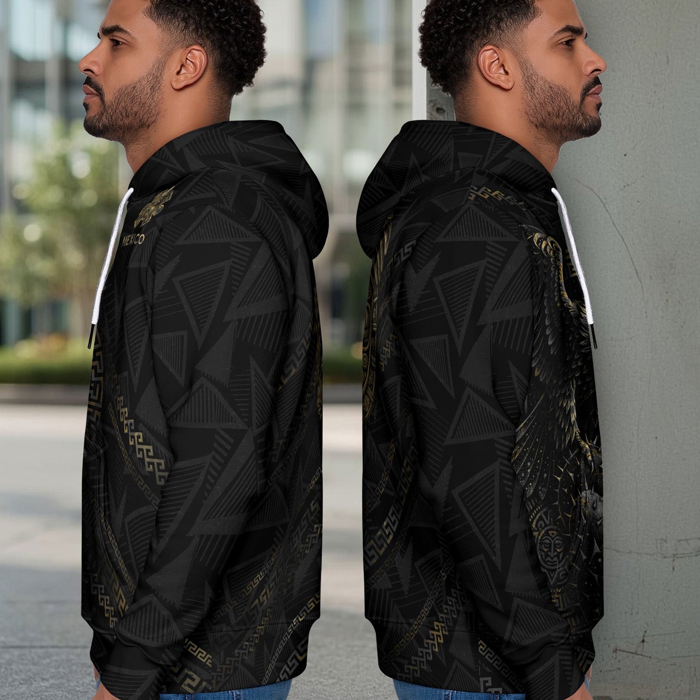 Sudadera De Mexico Aztec Golden Eagle Cultural Heritage Graphic Para Hombre Hoodie
